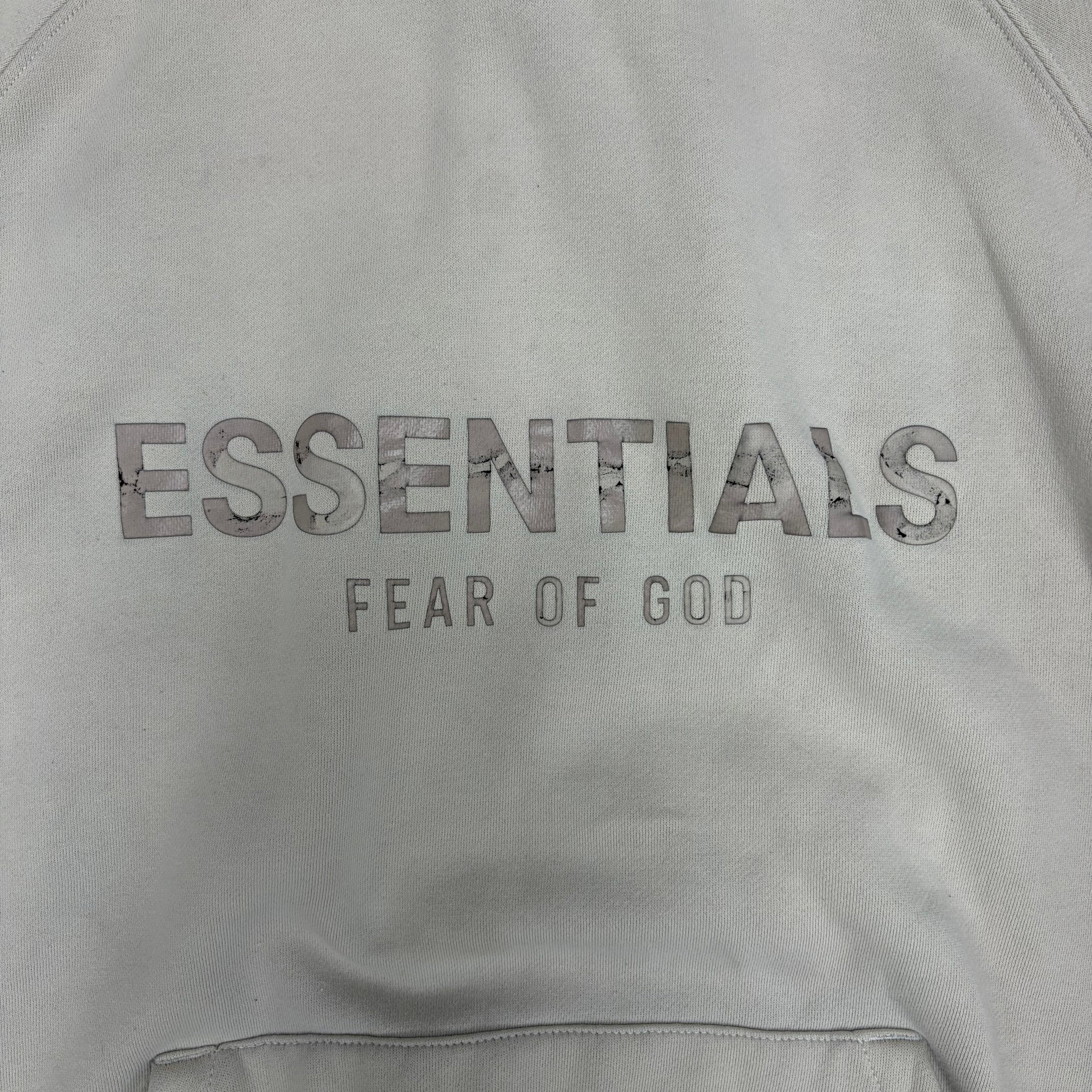 Essentials Felt Logo Hoodie Light Oatmeal