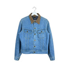 Vintage Lee Rider Blanket Lined Denim Jacket Mid Wash