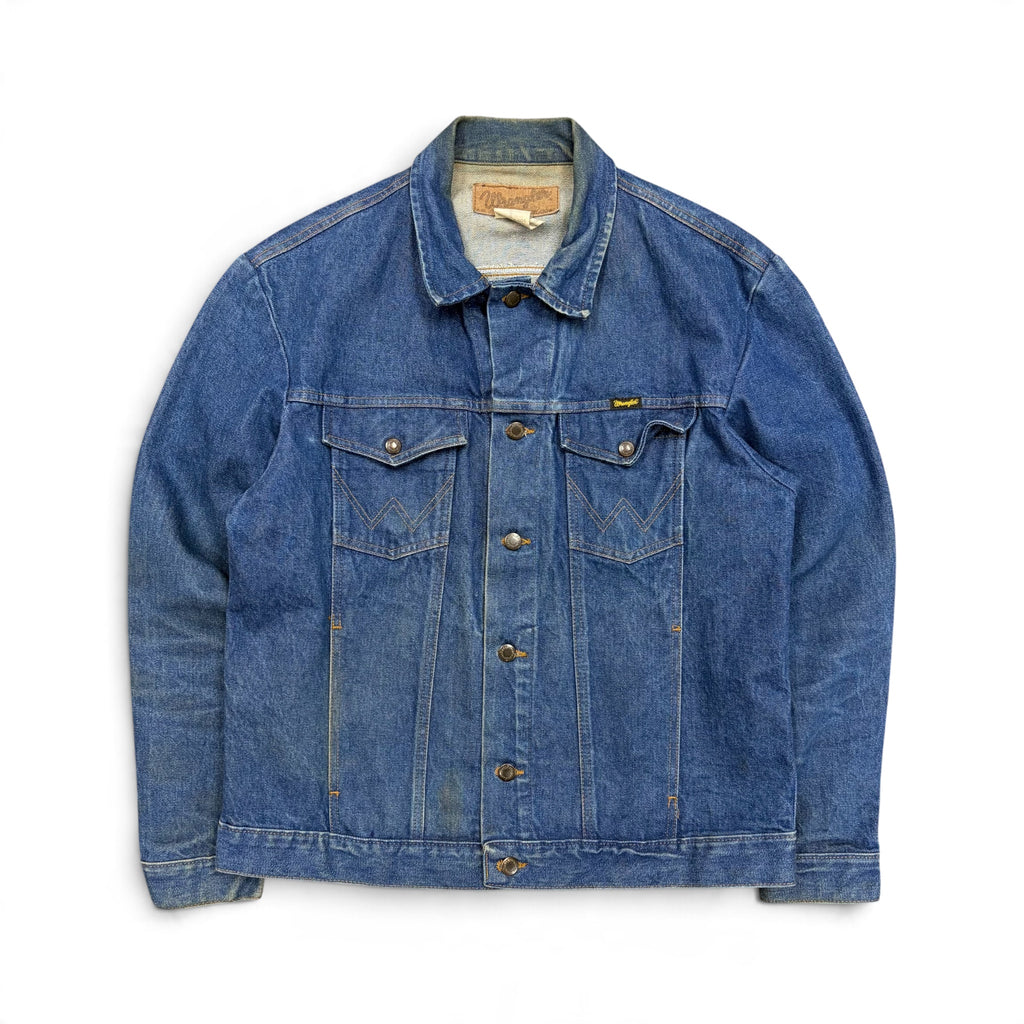 Vintage Wrangler Cowboy Cut Denim Jacket Dark Wash