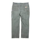 Vintage Carhartt Relaxed Fit Carpenter Double Knee Pants Faded Green