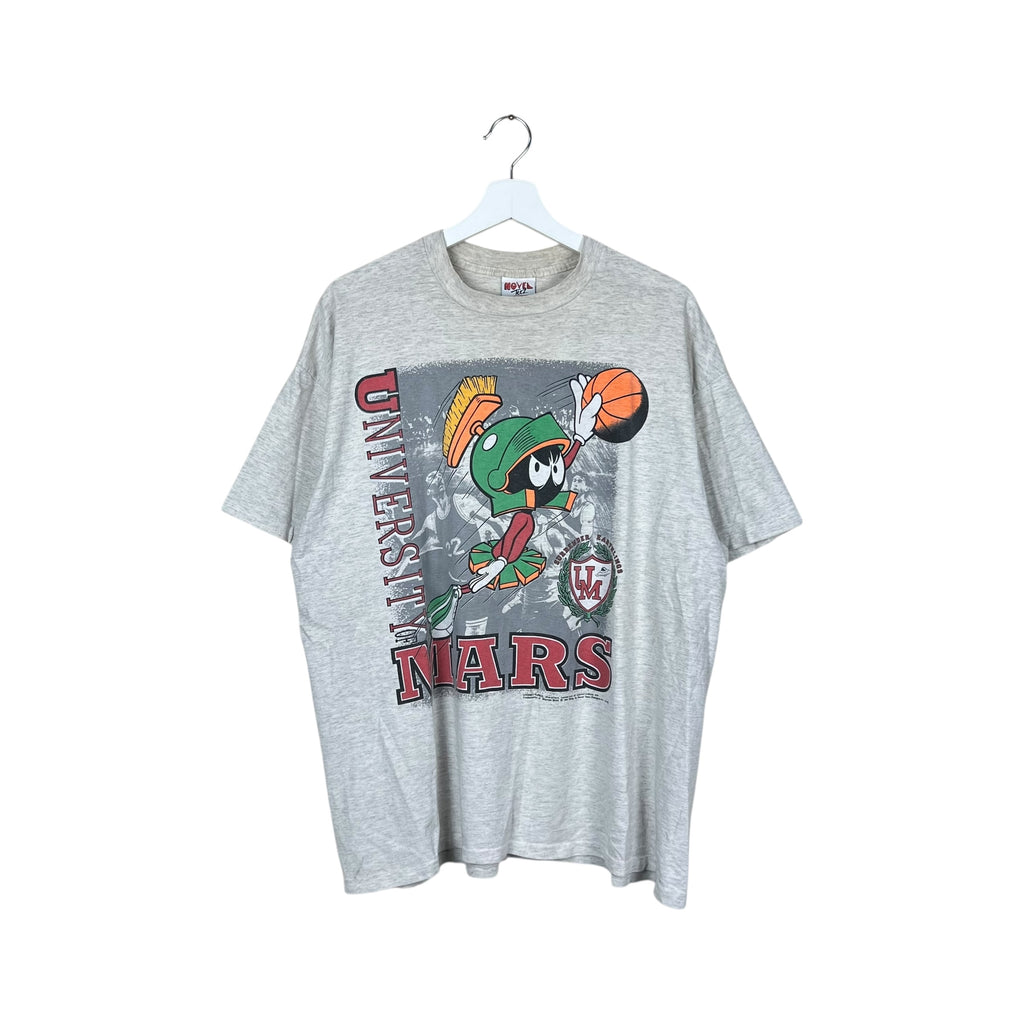 1991 Marvin The Martian University of Mars Basketball Tee Heather Grey