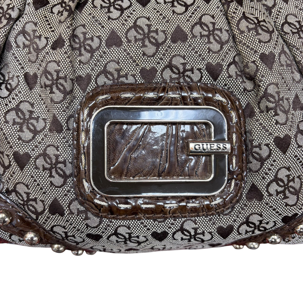 Vintage Guess Metal Buckle Bag Brown