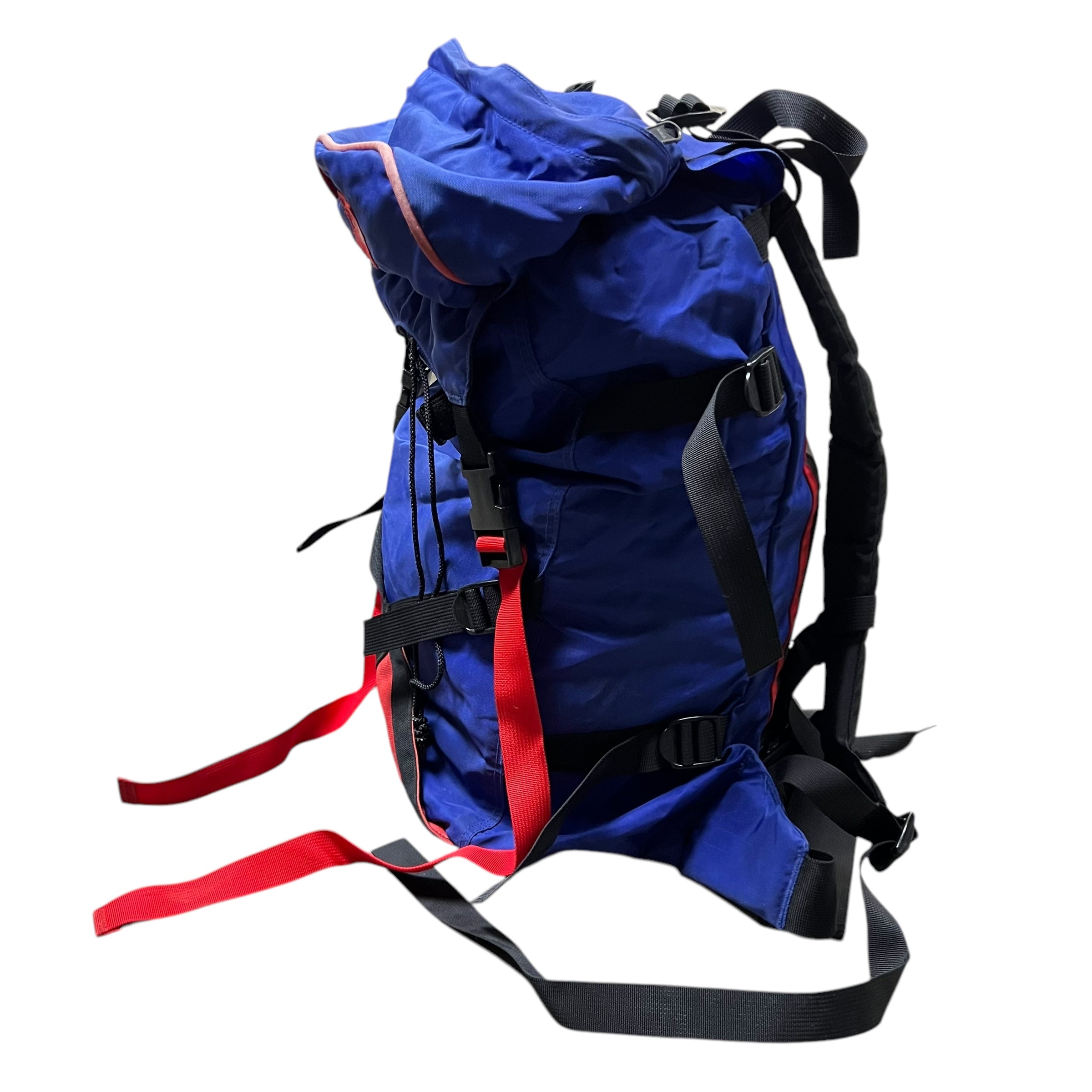 Vintage North Face Hiking Backpack Blue/Red