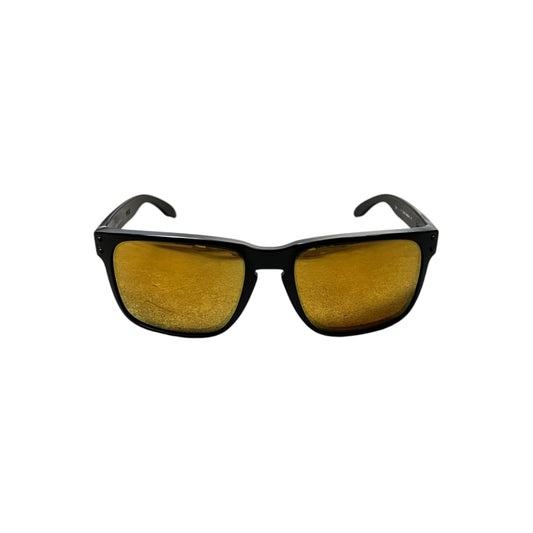 Oakley Holbrook Prizm Polarized Gold Lense Sunglasses Black