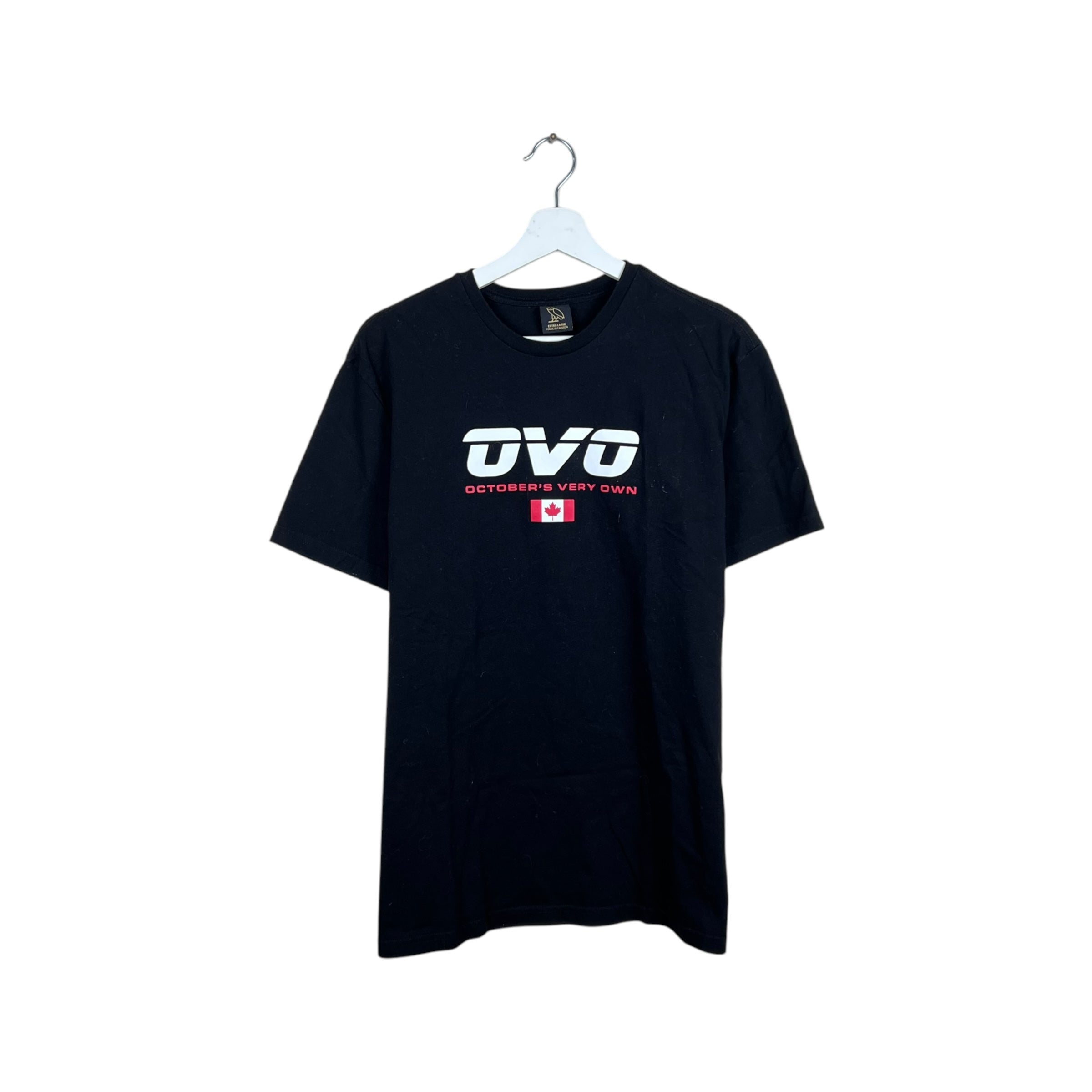OVO Canada Flag Logo Tee Black