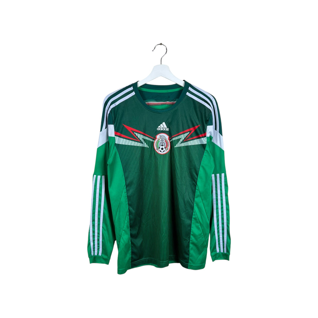 2014 Adidas Mexico Blank Home Longsleeve Jersey