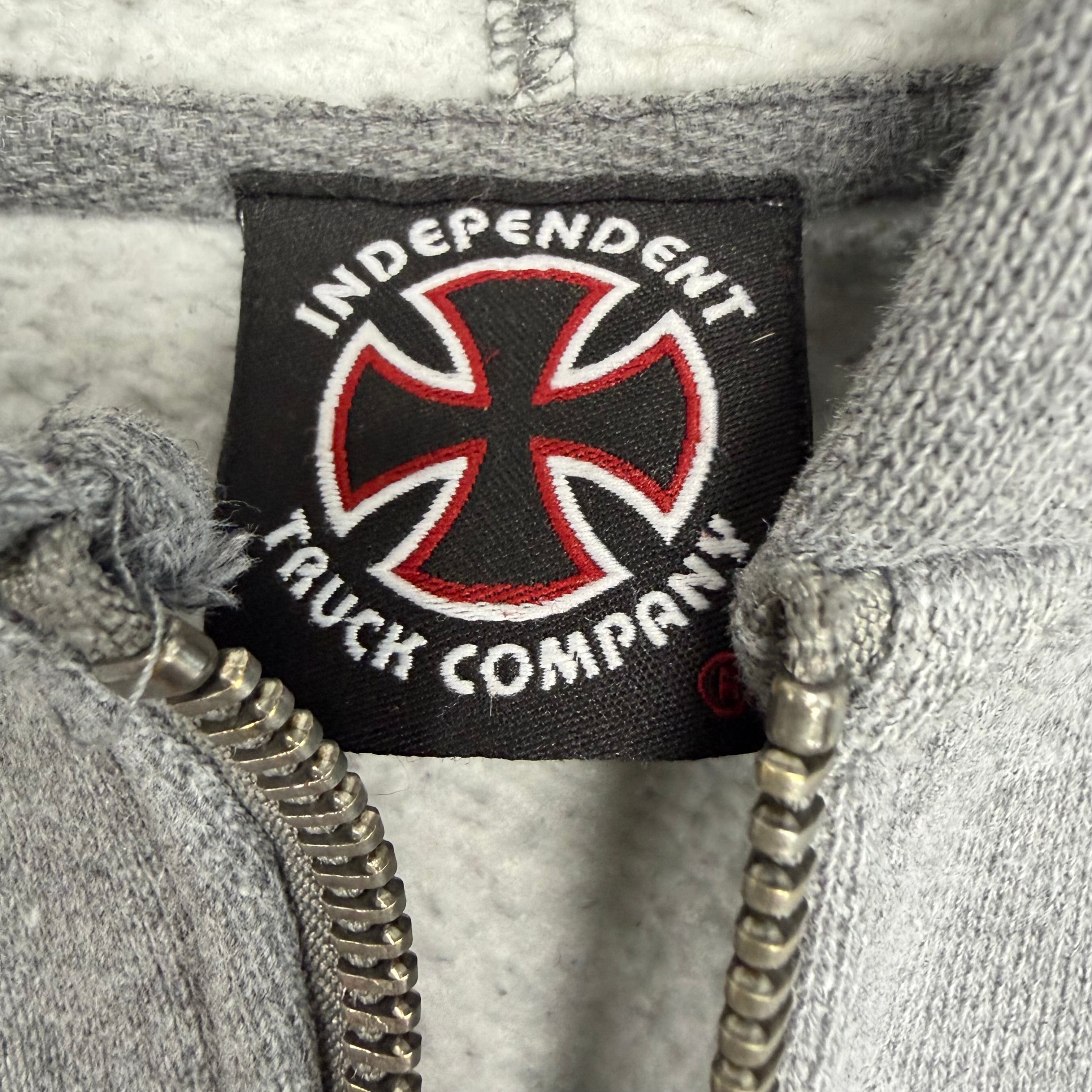 Vintage Independent Full Zip Hoodie Grey