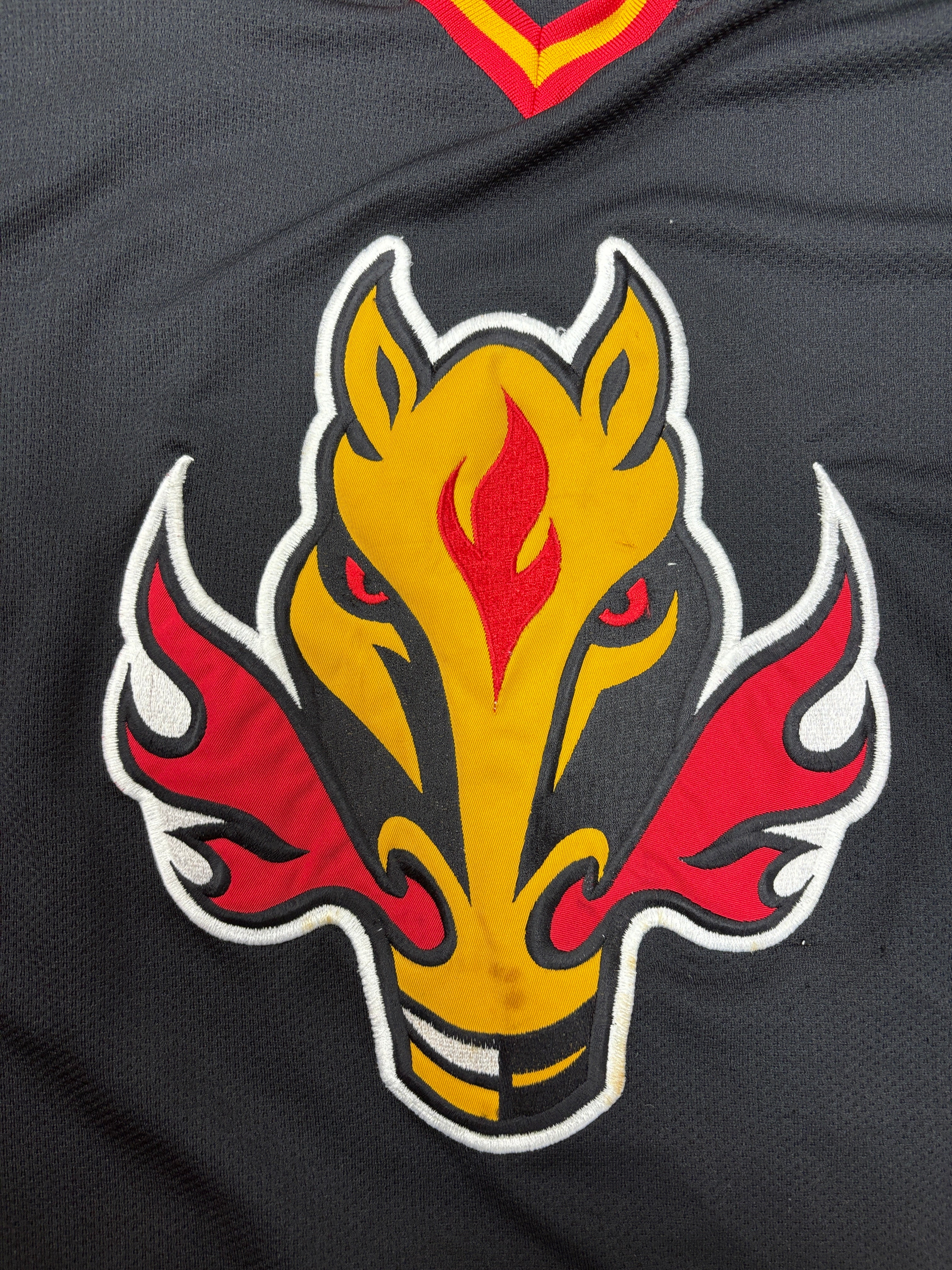 Vintage Starter NHL Calgary Flames Blasty Blank Alternate Jersey Black