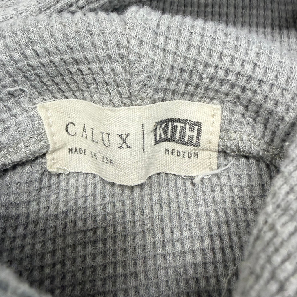 Kith x Calux Waffle Hoodie Grey