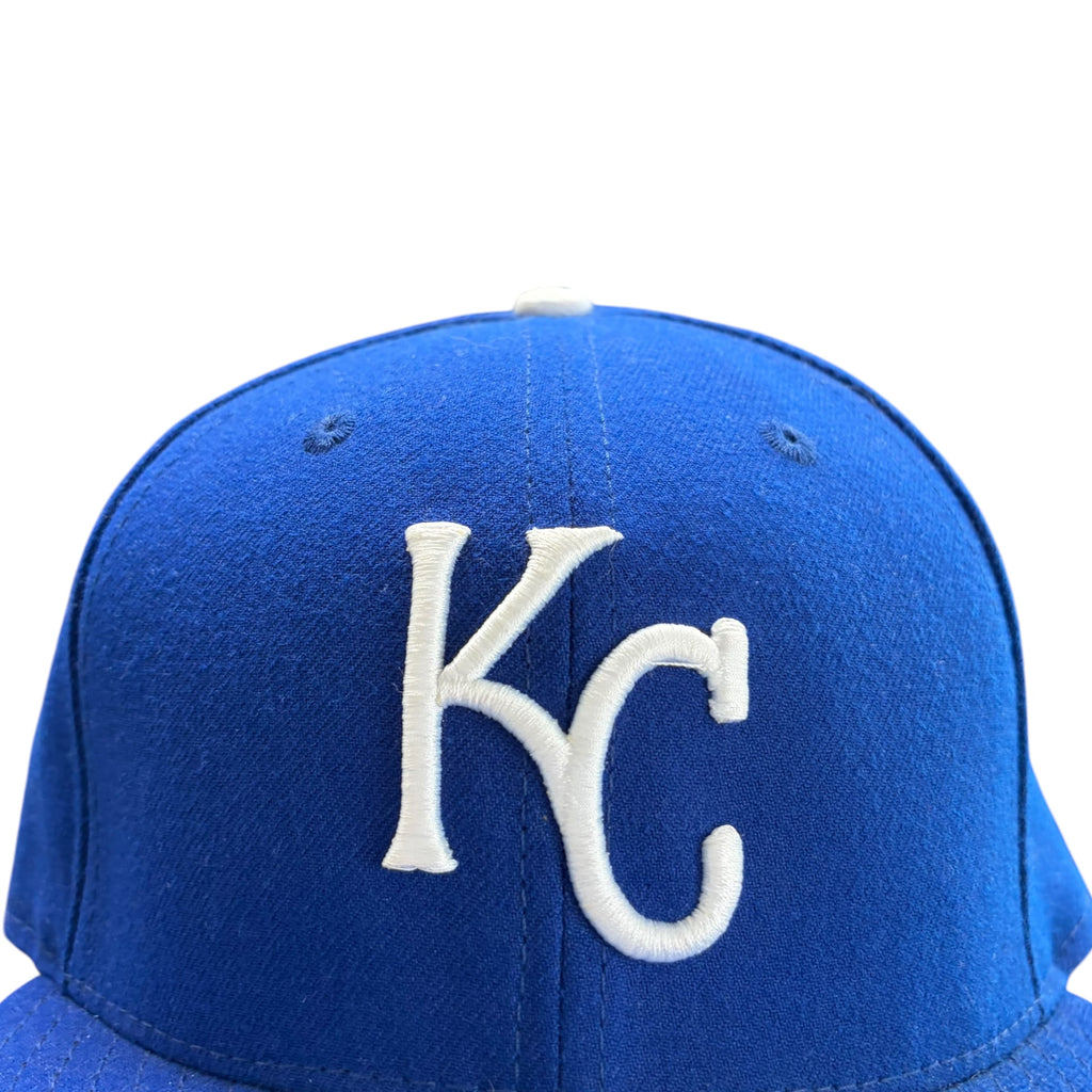 Vintage New Era MLB Kansas City Royals Logo Fitter Hat Blue