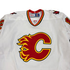 Vintage CCM NHL Calgary Flames Jerome Iginla Away Jersey White