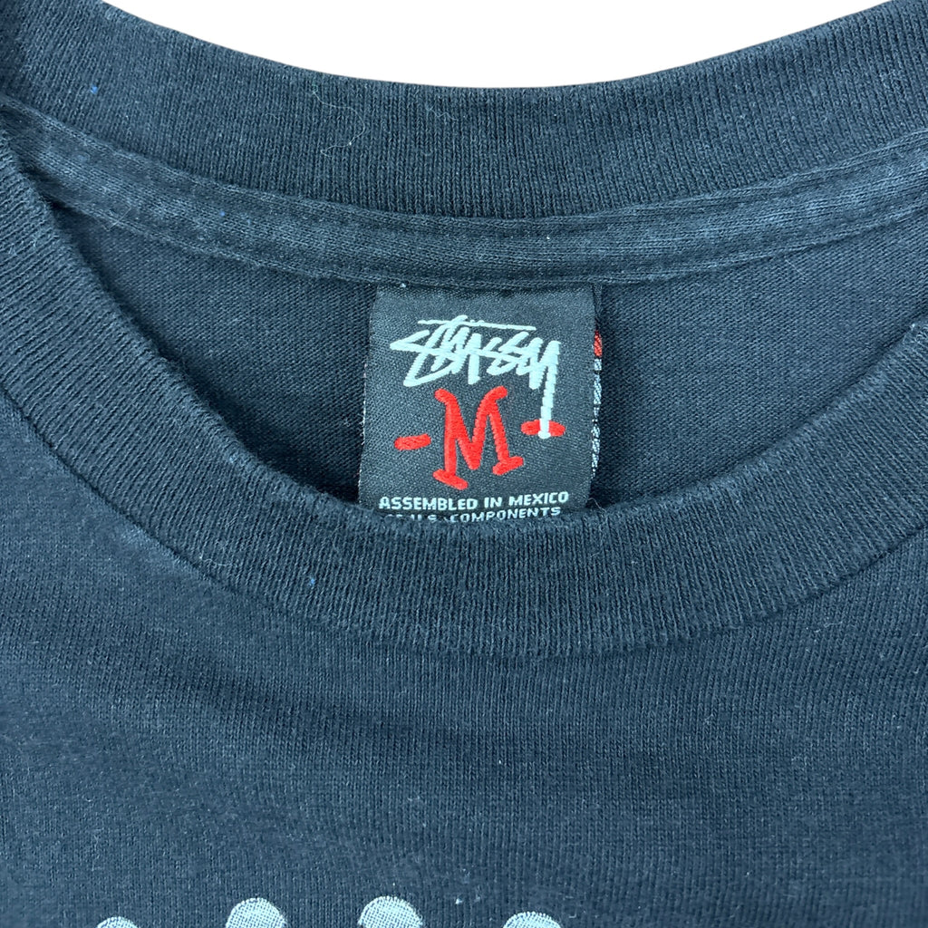 Stussy Posse Flaming Skull Tee Black