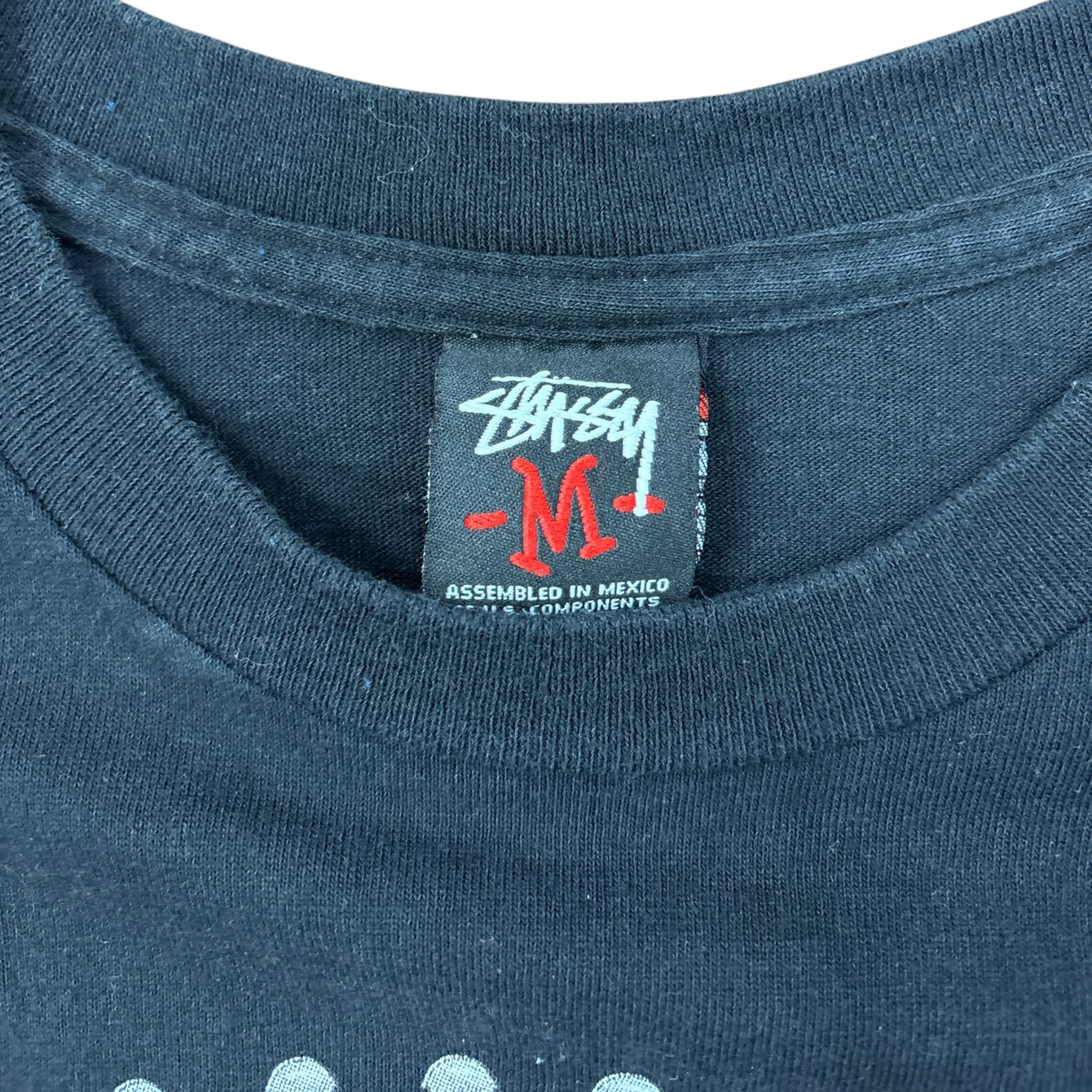 Stussy Posse Flaming Skull Tee Black