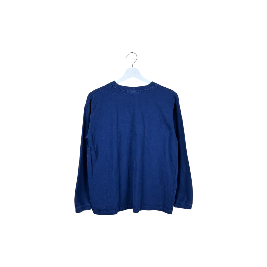 Vintage NHL Vancouver Canucks Kids Puck Logo Longsleeve Navy