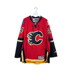 Vintage Reebok NHL Calgary Flames Jiri Hudler Away Jersey