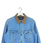 Vintage Lee Rider Blanket Lined Denim Jacket Mid Wash