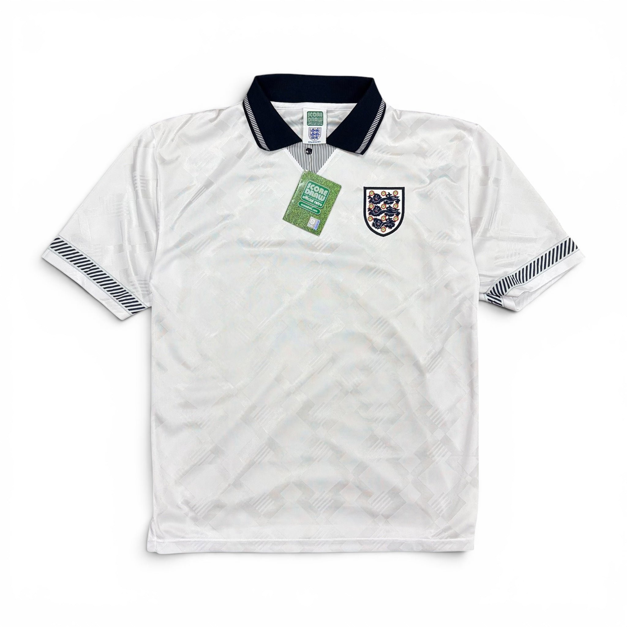 Score Draw Vintage 1990 England Blank Home Jersey