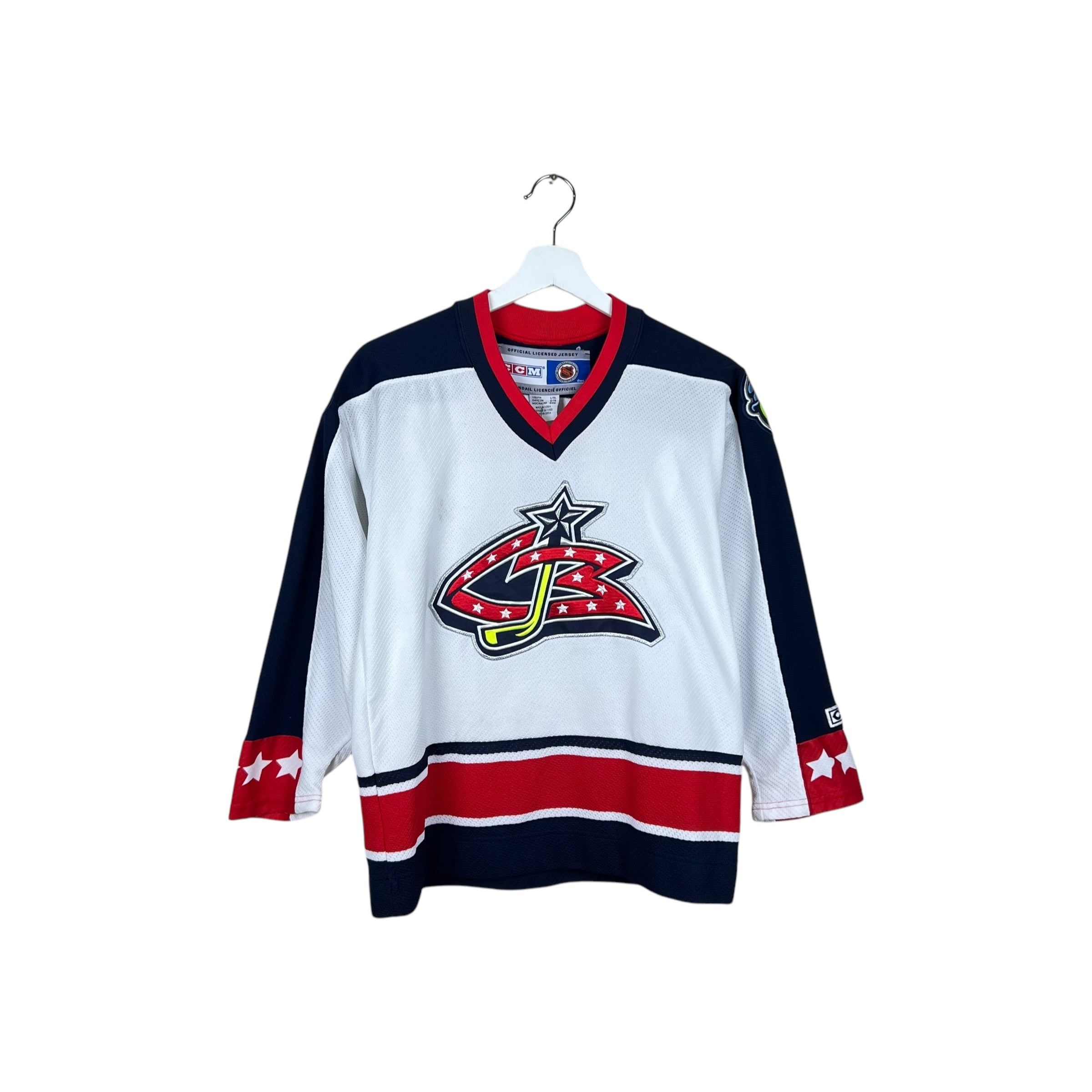 Vintage CCM Columbus Blue Jackets Youth Blank Home Jersey