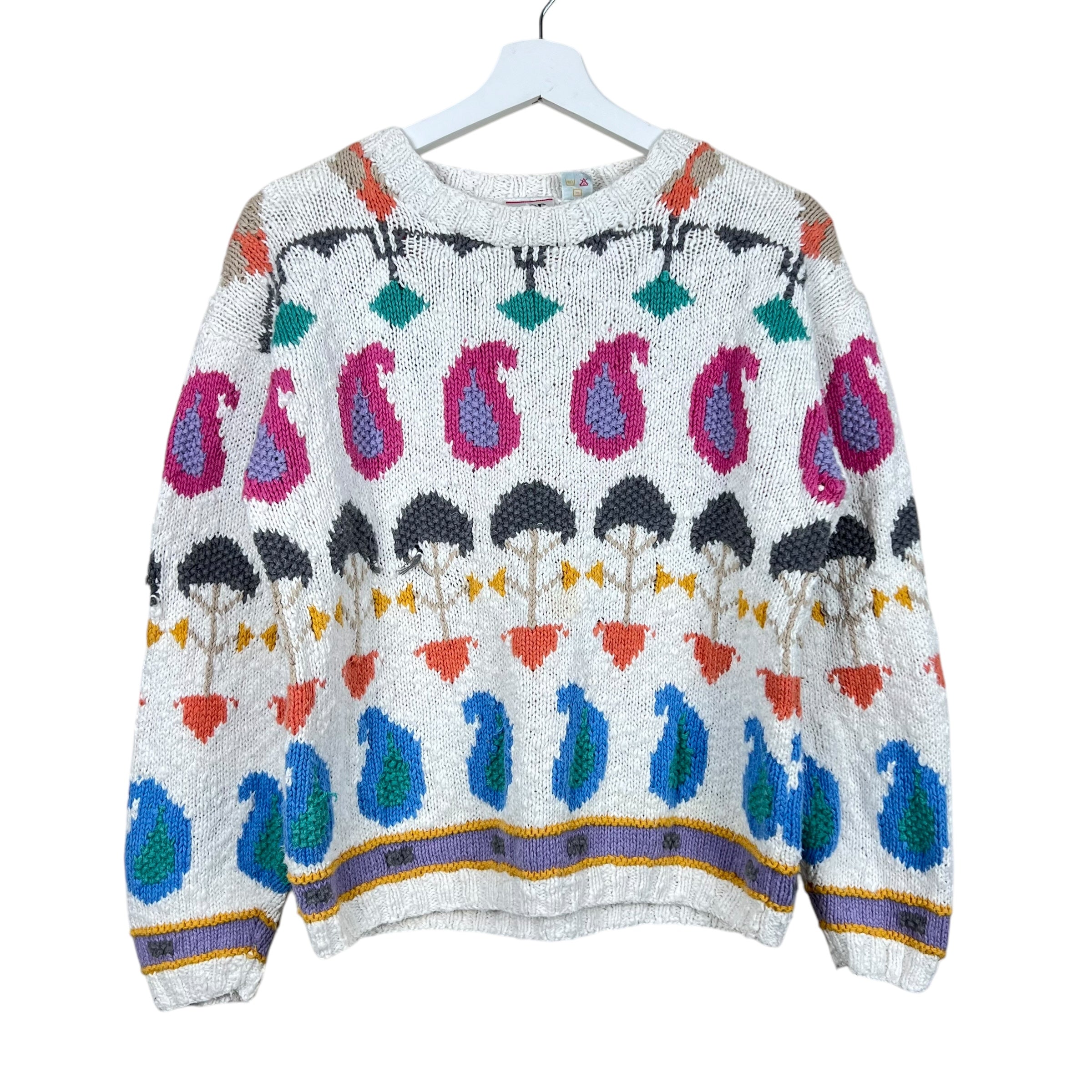 Vintage IZOD Women’s Multi Pattern Knit White