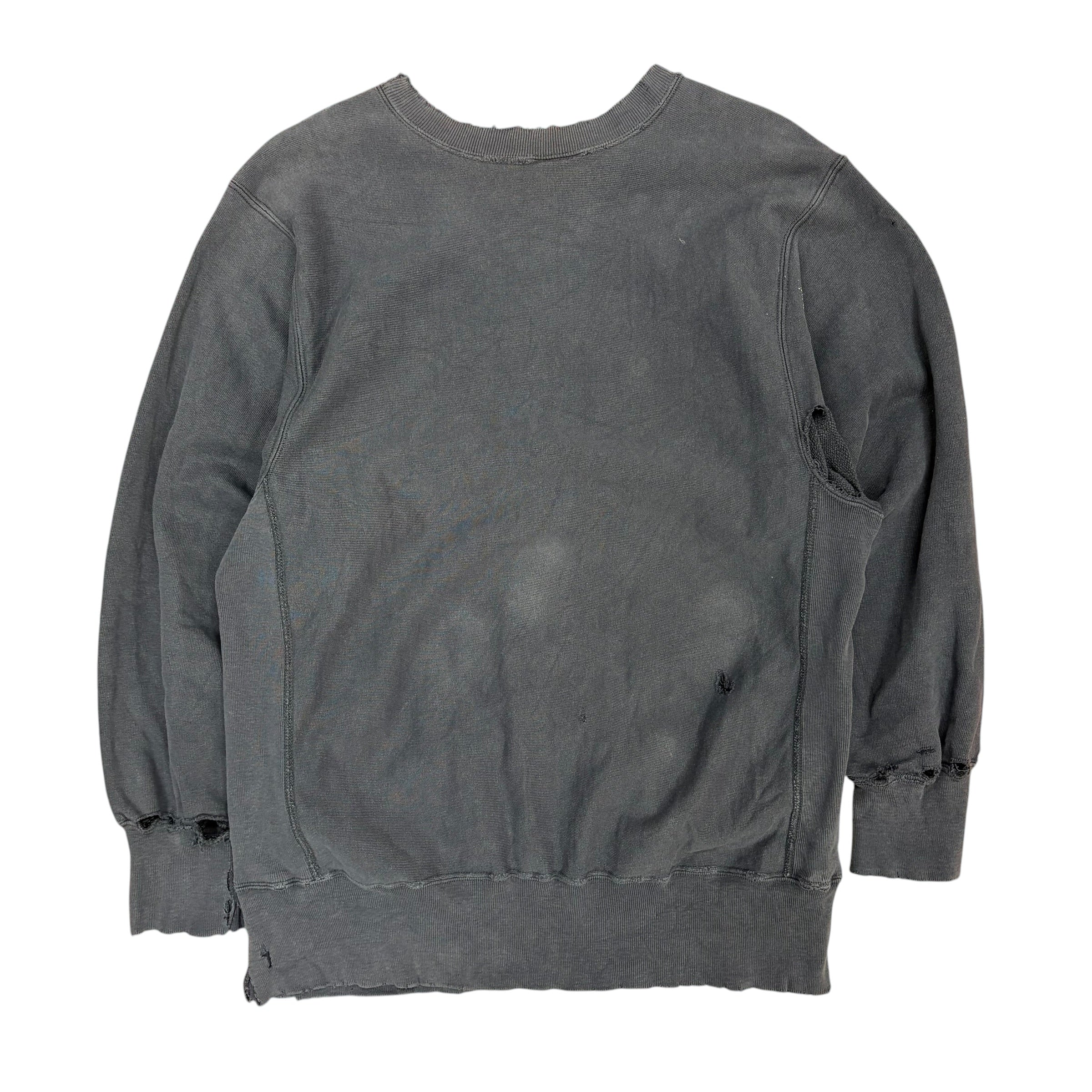Vintage 80s Champion Sorority Crewneck Thrashed Navy