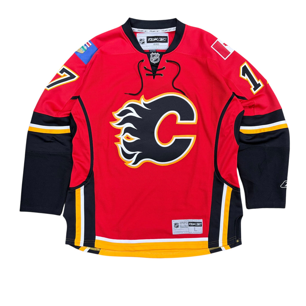 2007 Reebok Calgary Flames Rene Bourque Signed Away Jersey
