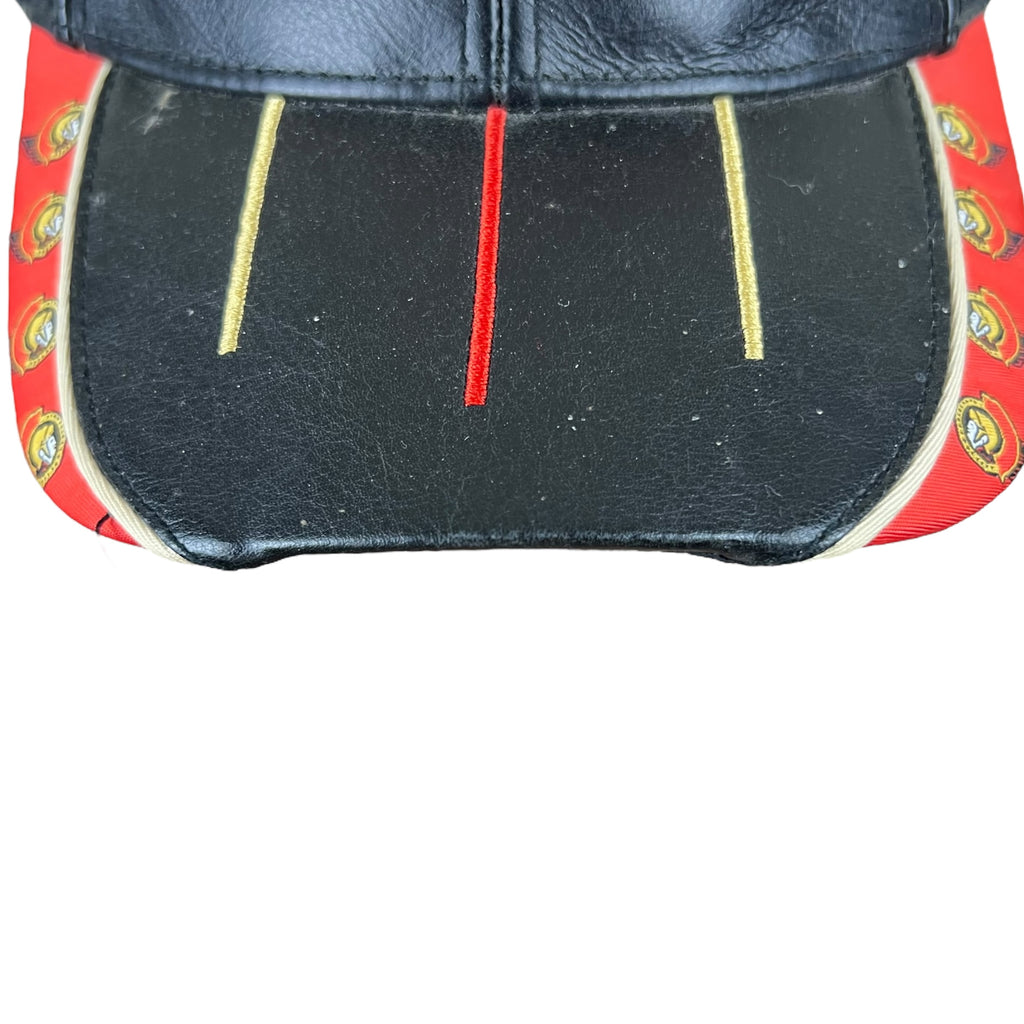 Vintage Ottawa Senators Embroidered Logo Leather StrapBack