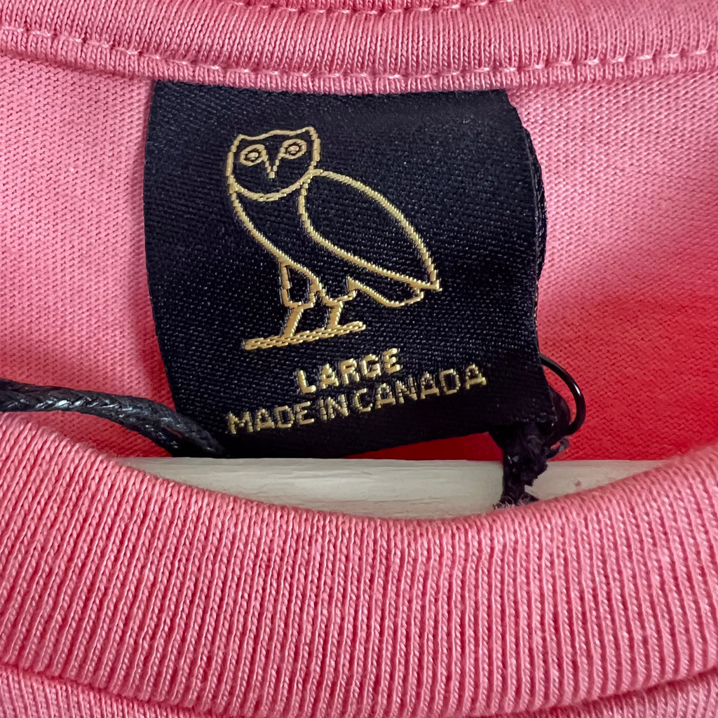 OVO Pom Pom Marigold Crest Rainbow Tee Pink