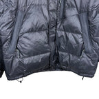 Vintage Mountain Hard Wear Two Tone Hooded Puffer Jacket Black