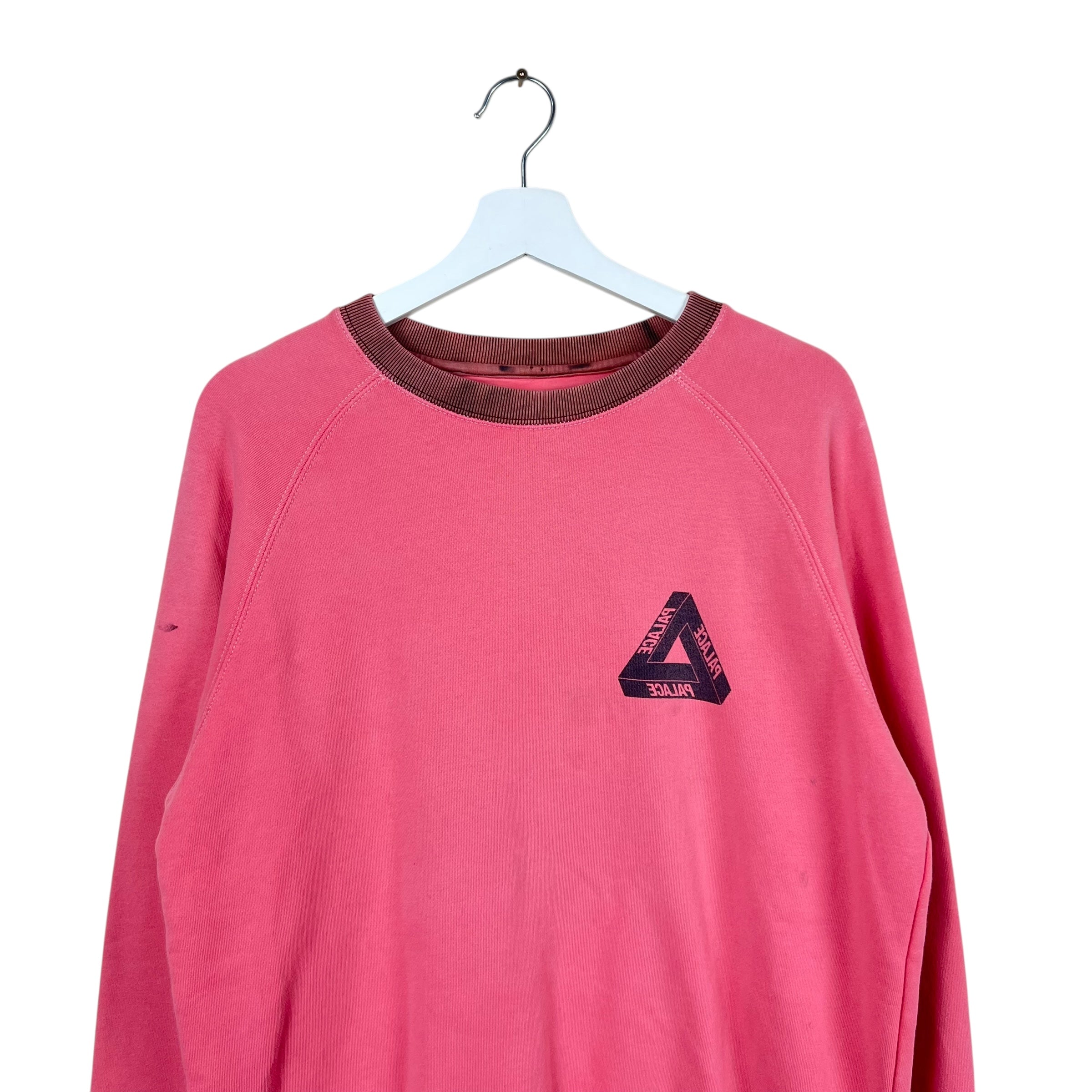 Palace Upside Down OG Logo Sweater Pink