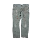 Vintage Carhartt Relaxed Fit Carpenter Double Knee Pants Faded Green