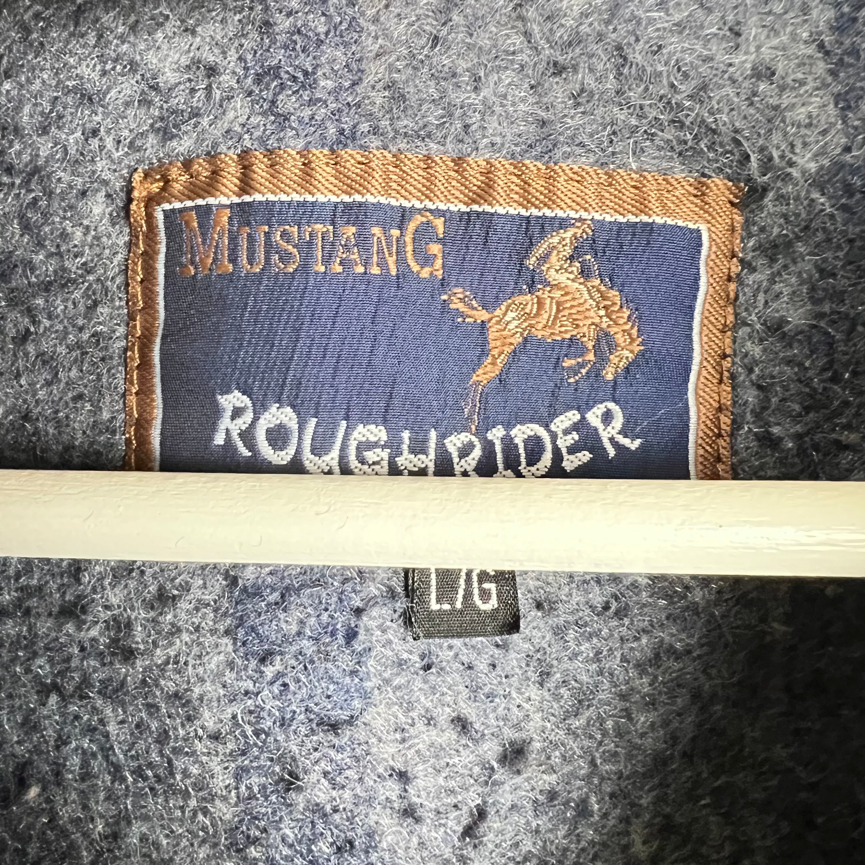Vintage Mustang Roughrider Blanket Lined Denim Jacket Dark Wash