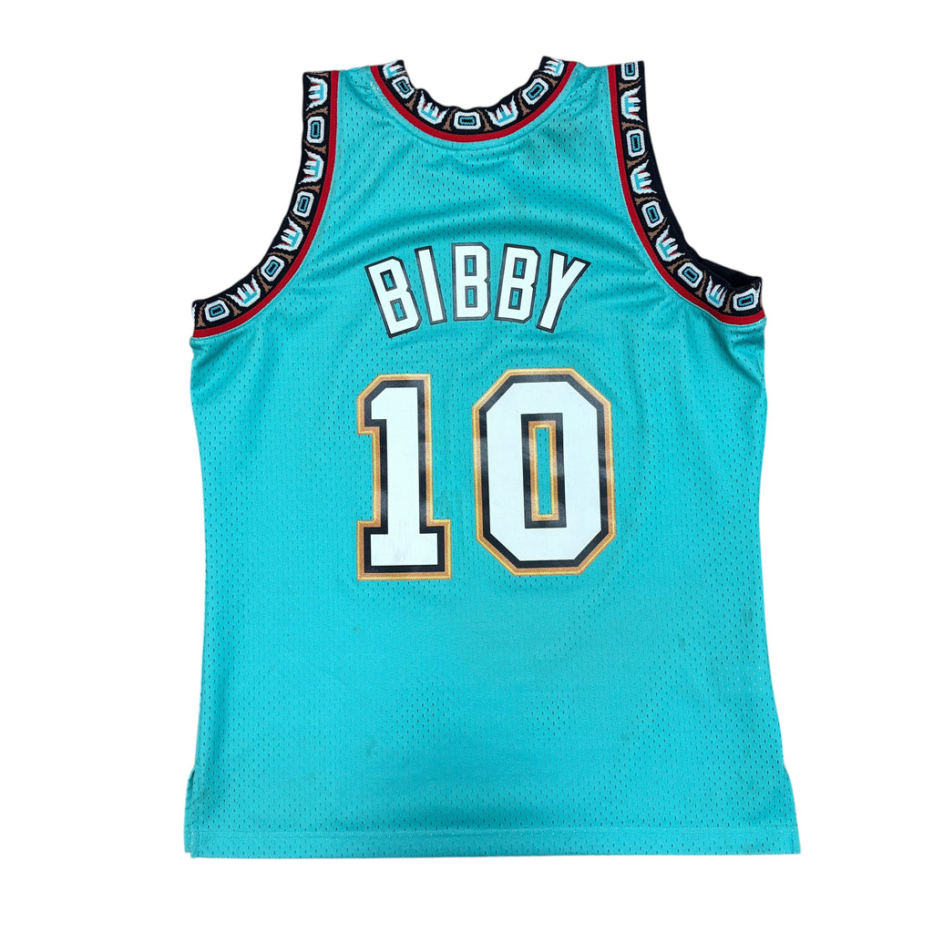 Vintage Mitchell & Ness NBA 1998 Vancouver Grizzlies Mike Bibby Jersey Teal