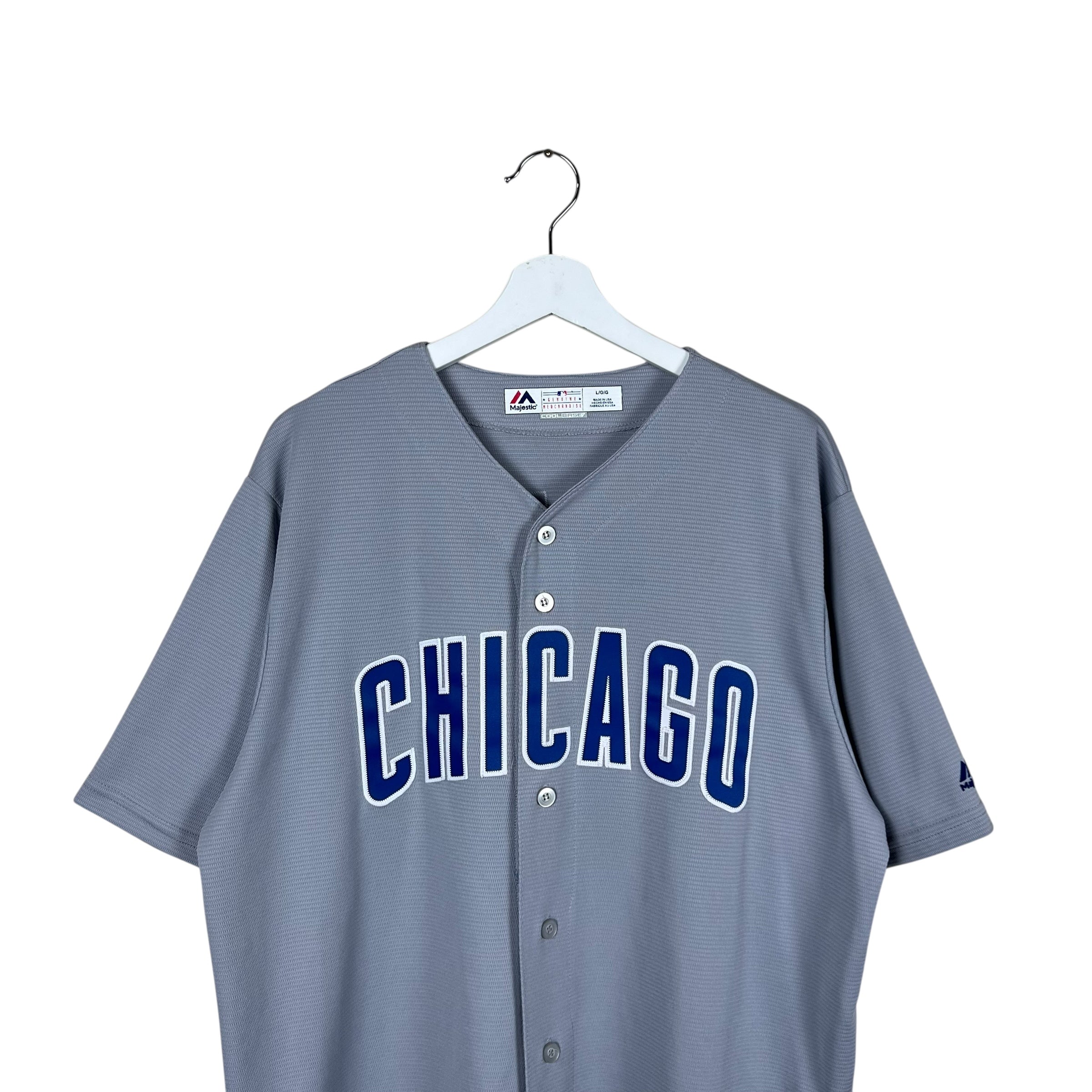 Vintage Majestic MLB Chicago Cubs Javier Baez Away Jersey