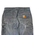 Vintage Carhartt Loose Fit Carpenter Pants Faded Black
