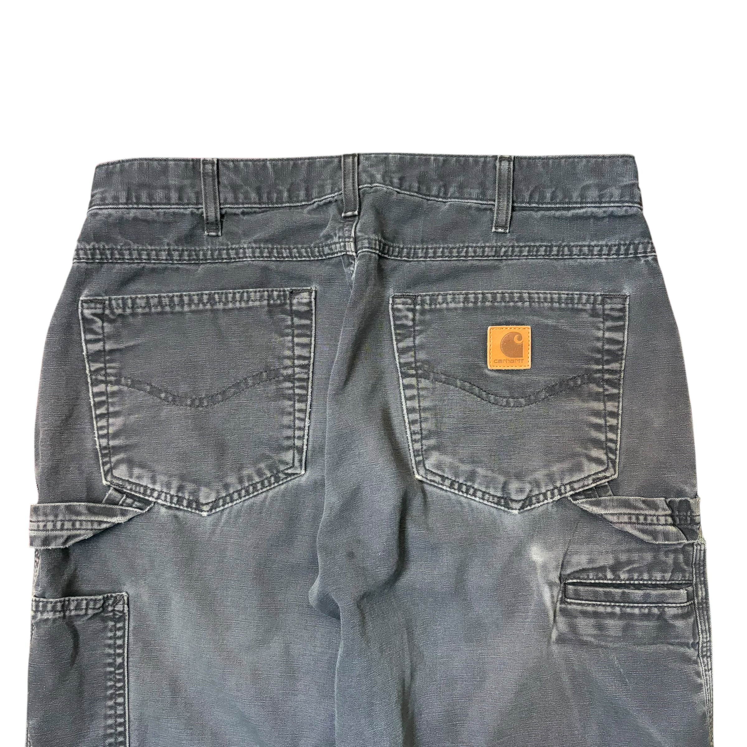 Vintage Carhartt Loose Fit Carpenter Pants Faded Black