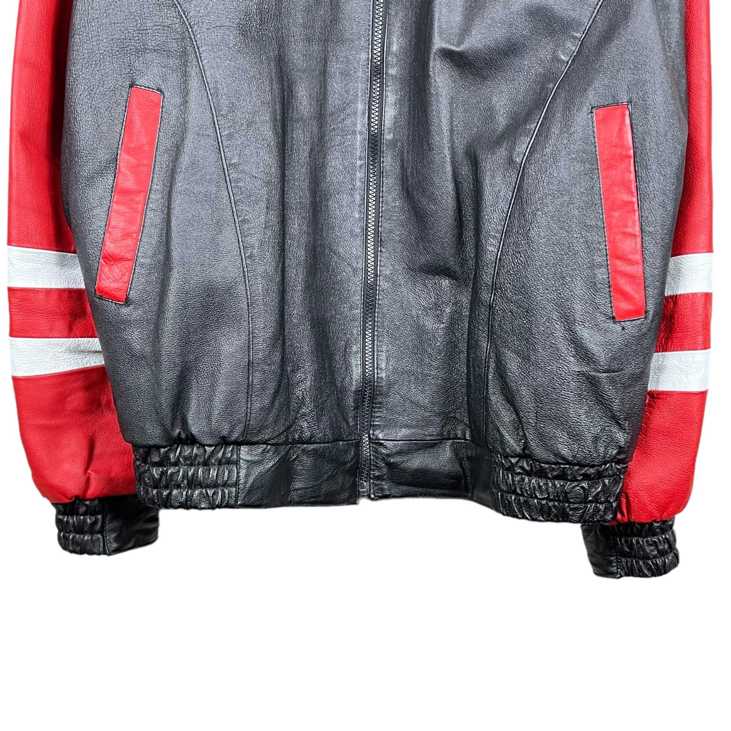 Vintage NHL x Looney Tunes Montreal Canadians Taz Embroidered Leather Jacket