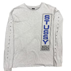 Stussy Worldwide International Longsleeve Grey