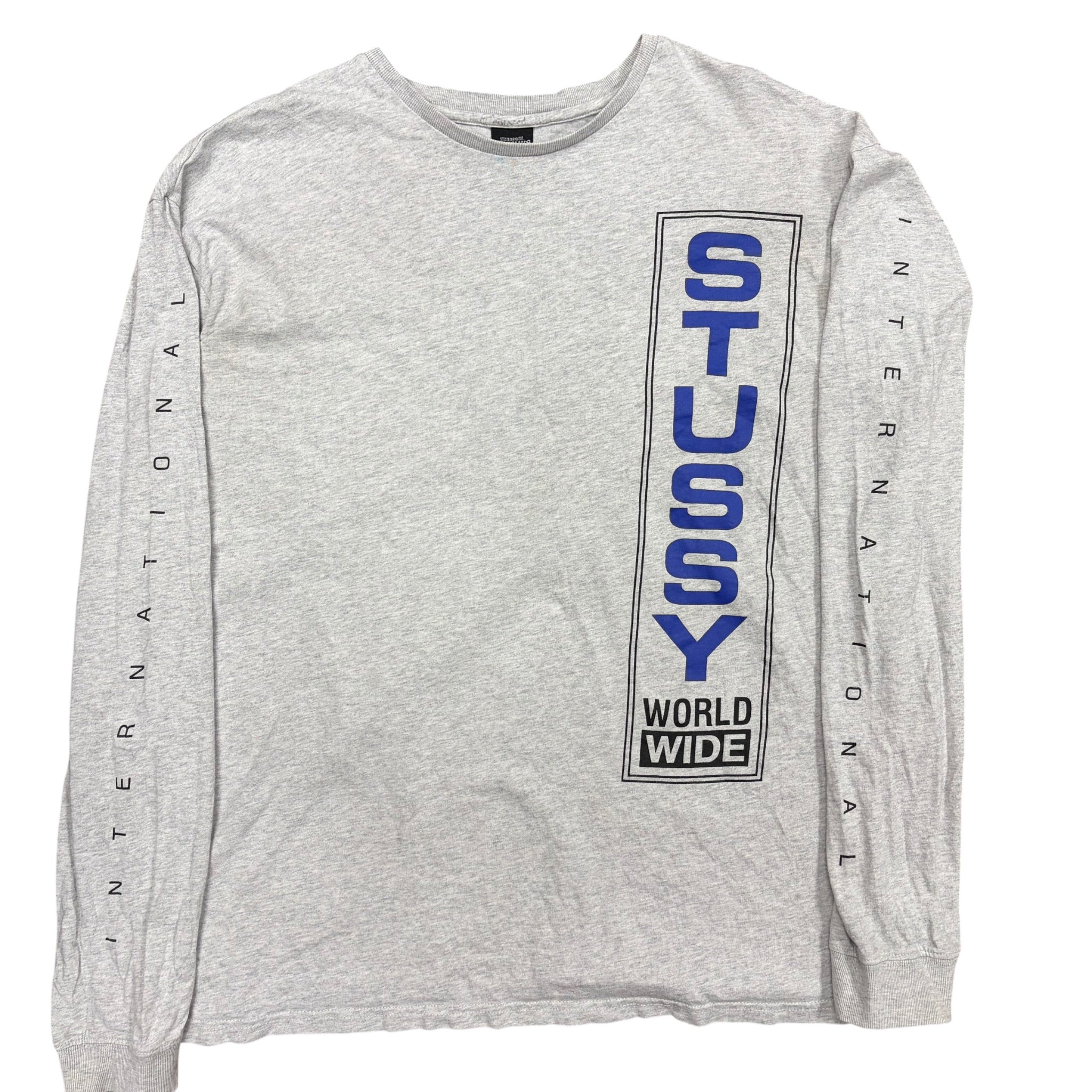 Stussy Worldwide International Longsleeve Grey