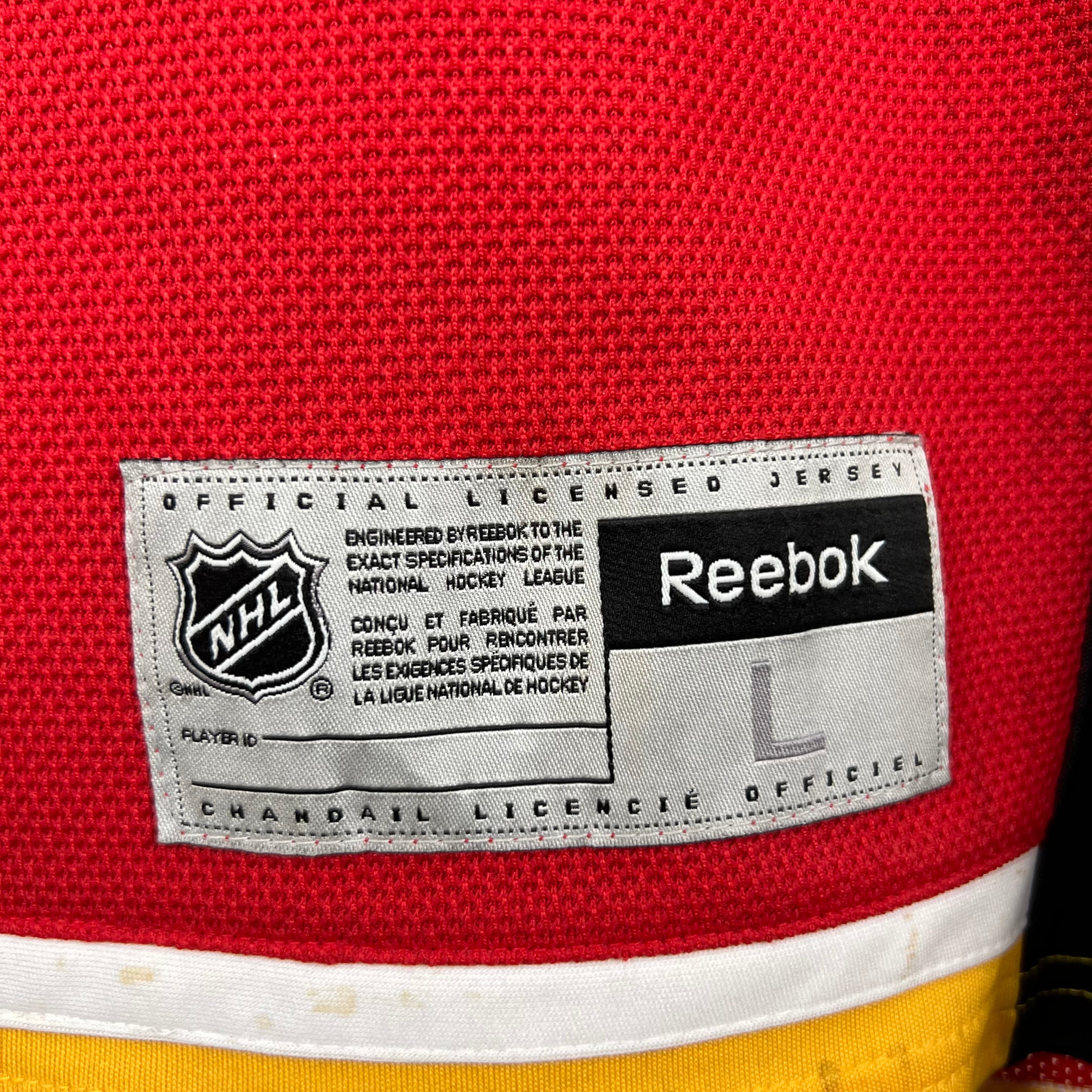 Vintage Reebok NHL Calgary Flames Jiri Hudler Away Jersey