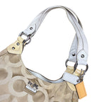 Coach Madison Sateen Hobo Signature Tote Bag Biege