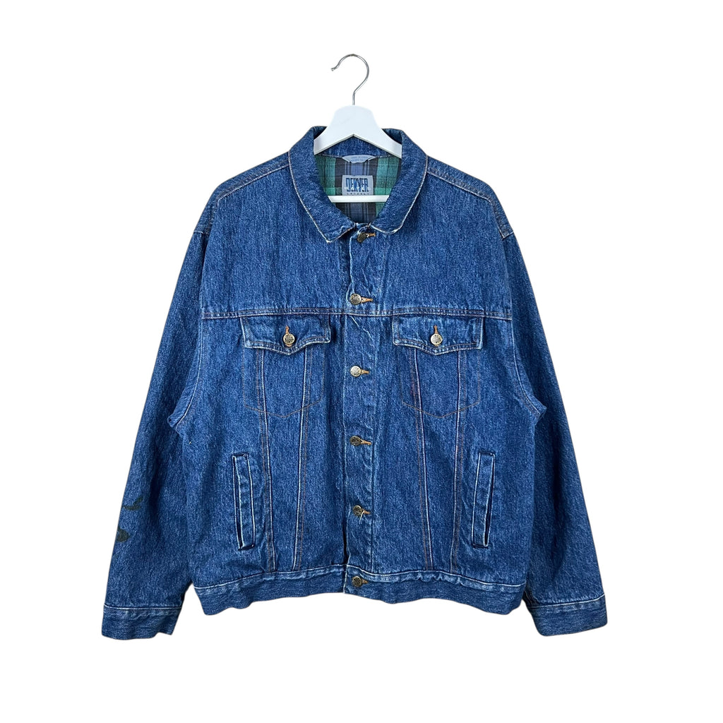 Vintage Denver Hayes Blanket Lined Denim Jacket Dark Mid Wash