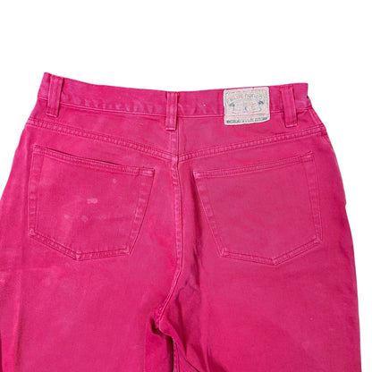 Vintage Blue Rodeo Denim Shorts Washed Red