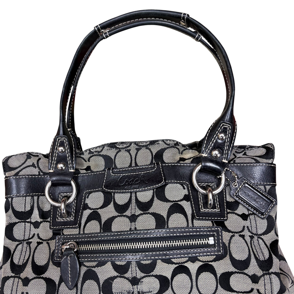 Vintage Coach Signature Penelope Shoulder Bag Black