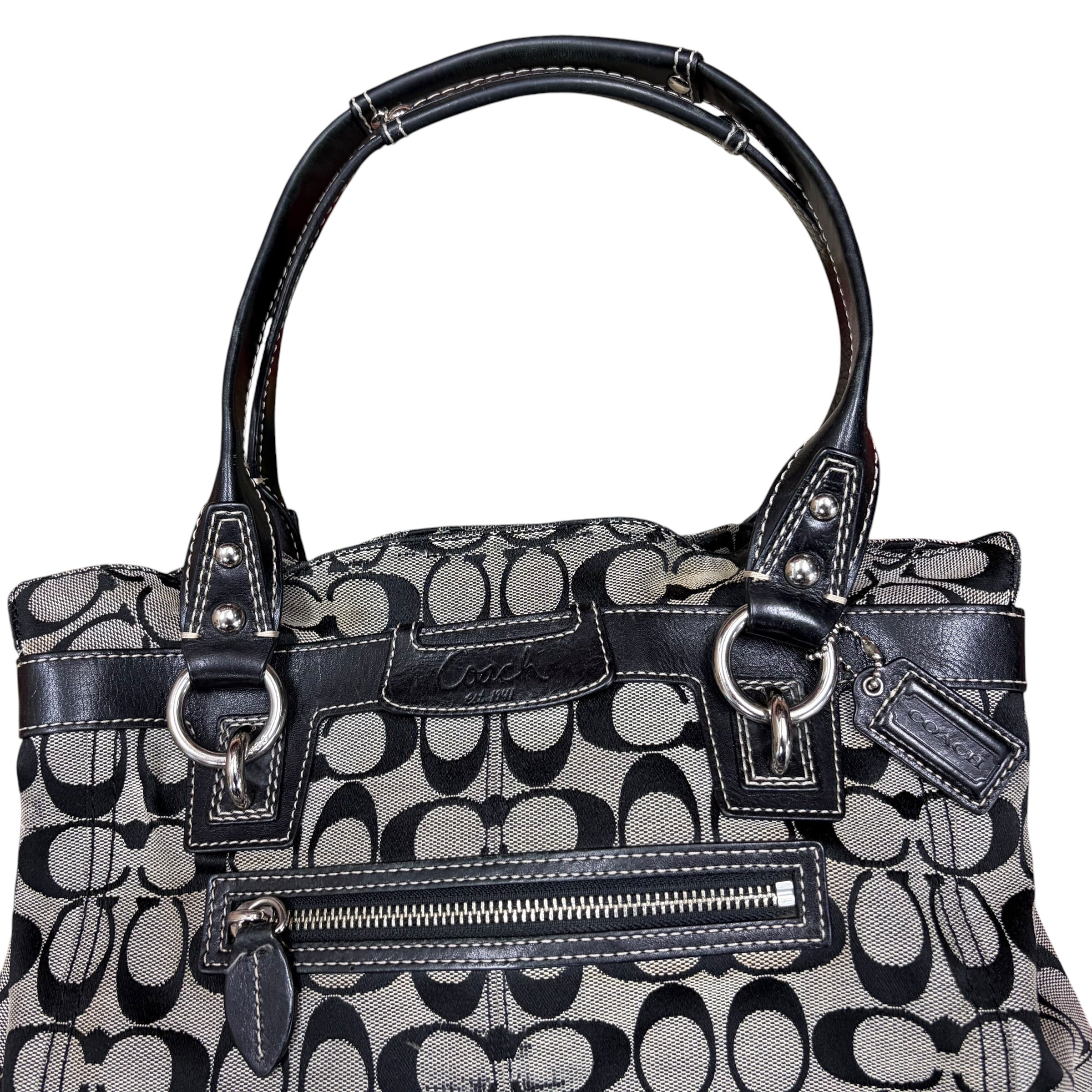 Vintage Coach Signature Penelope Shoulder Bag Black