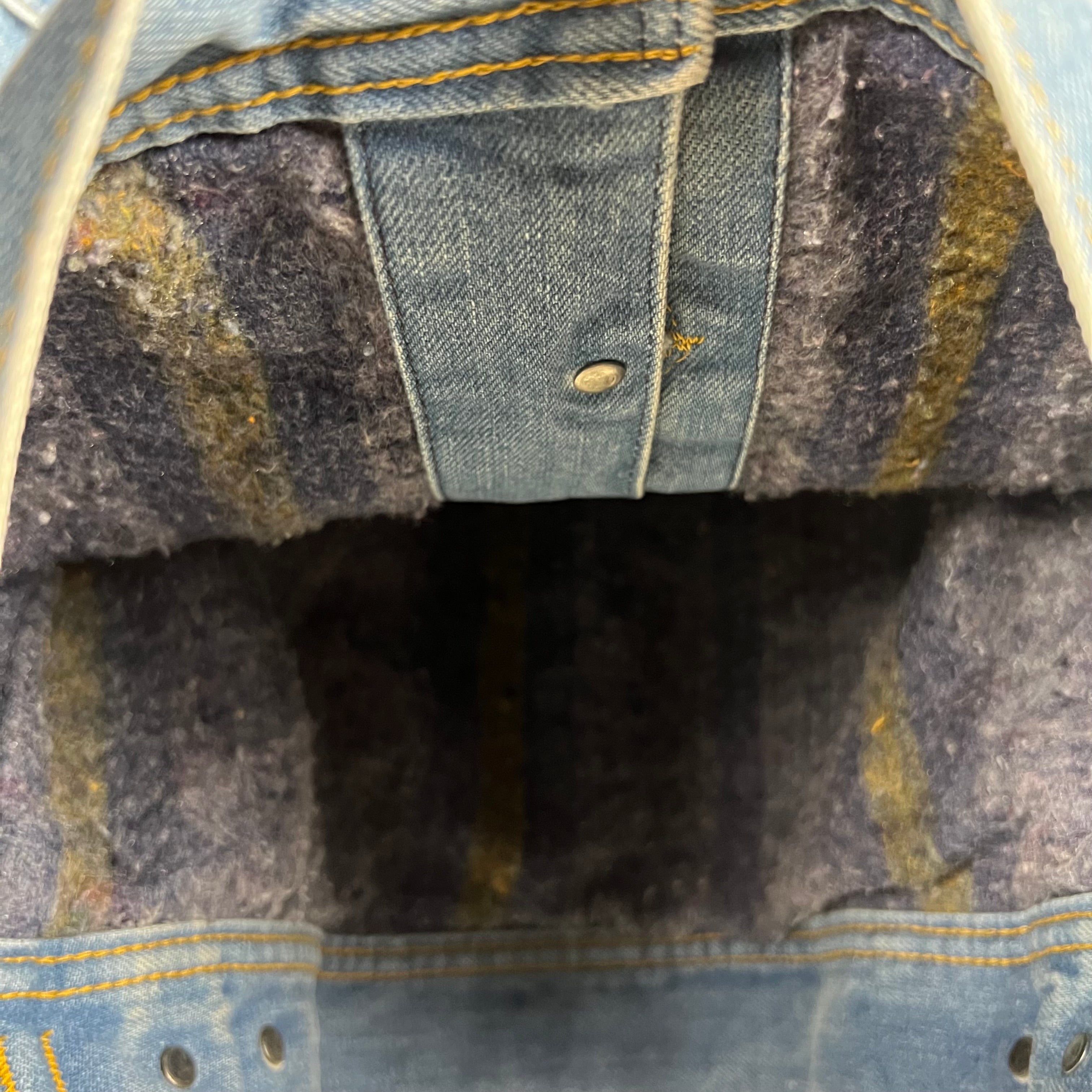 Vintage Lee Rider Blanket Lined Denim Jacket Mid Wash