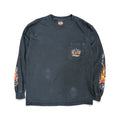 Vintage Harley Davidson Flames Longsleeve Black