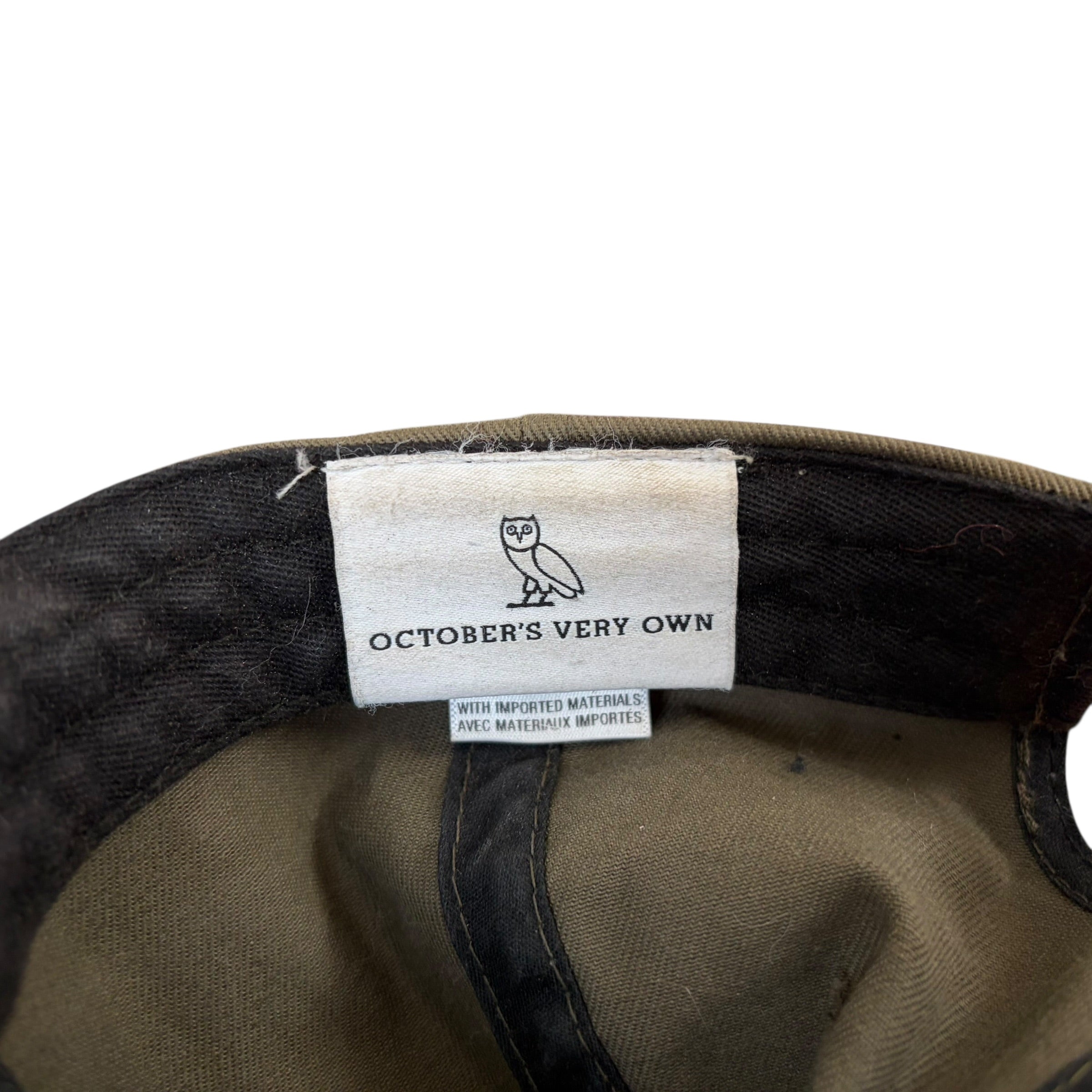 OVO Owl Logo Strapback Olive Green