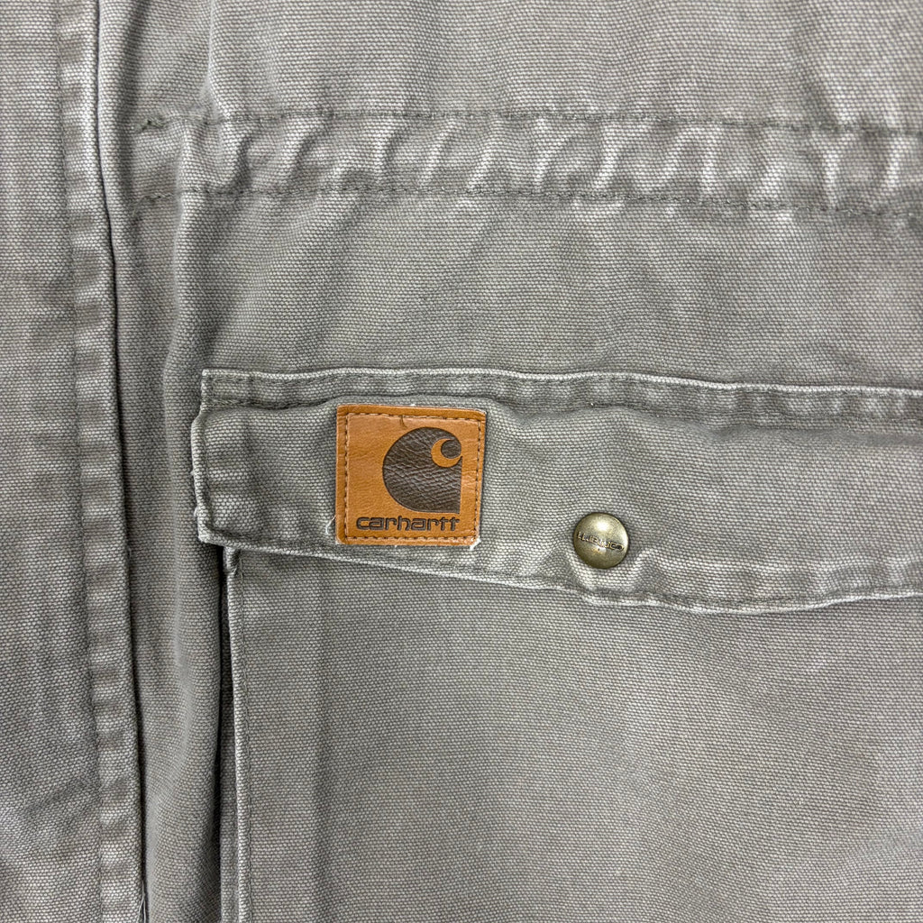 Vintage Carhartt Fleece Insulated Barn Jacket Washed Beige
