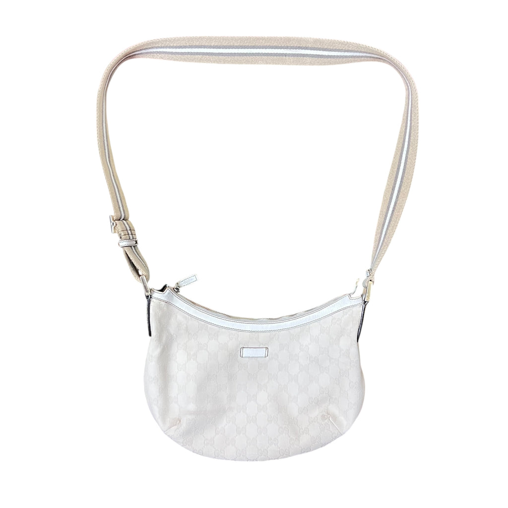 Gucci Women’s Shoulder Monogram Bag Cream/White