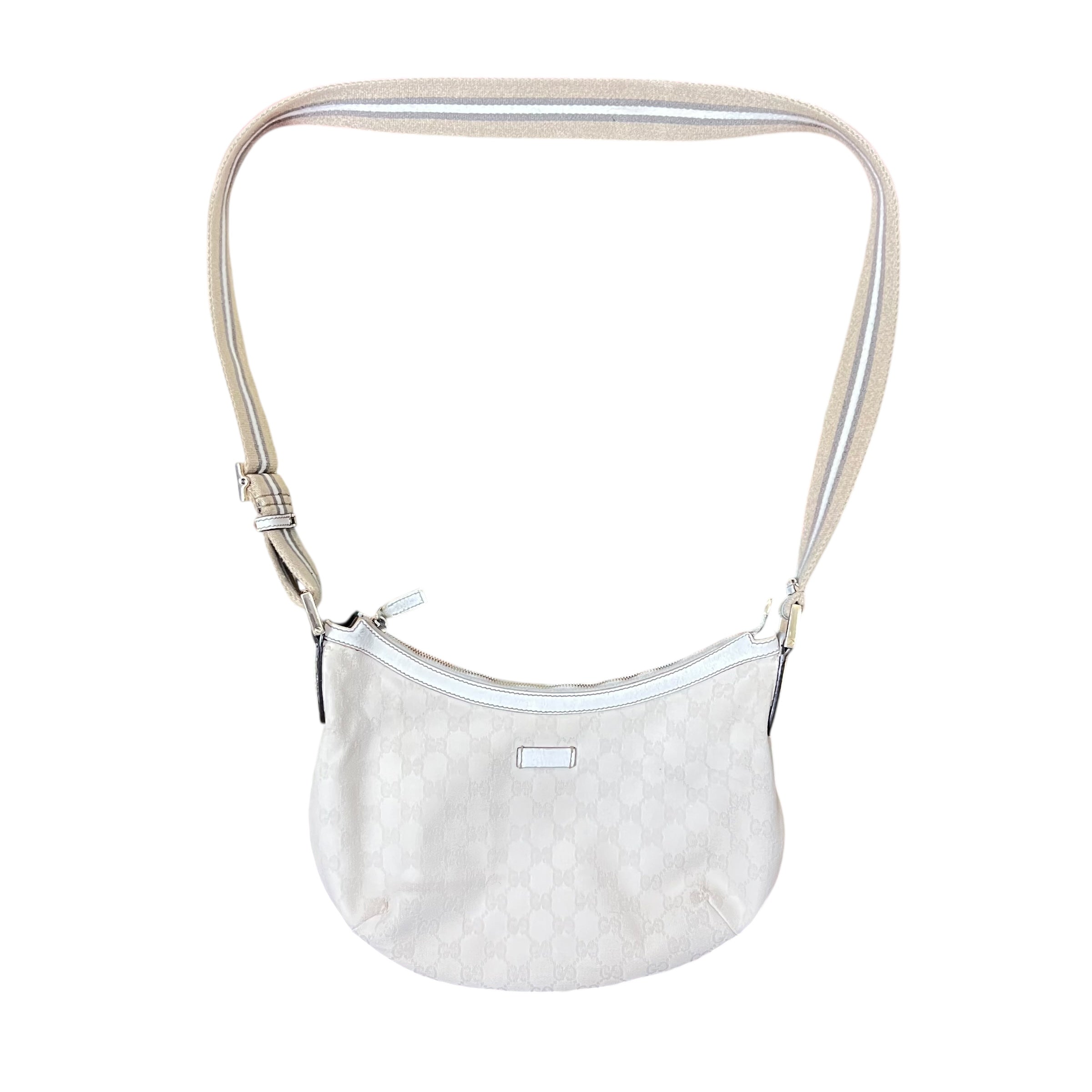 Gucci Women’s Shoulder Monogram Bag Cream/White